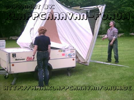 Ausklappen der ersten Schlafkabine