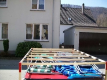 SK-Falter - Vergrößerte Plane über einem speziell angefertigten Aufbau