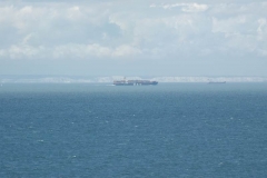Blick auf die White Cliffs of Dover vom Cap Gris-Nez bei Calais